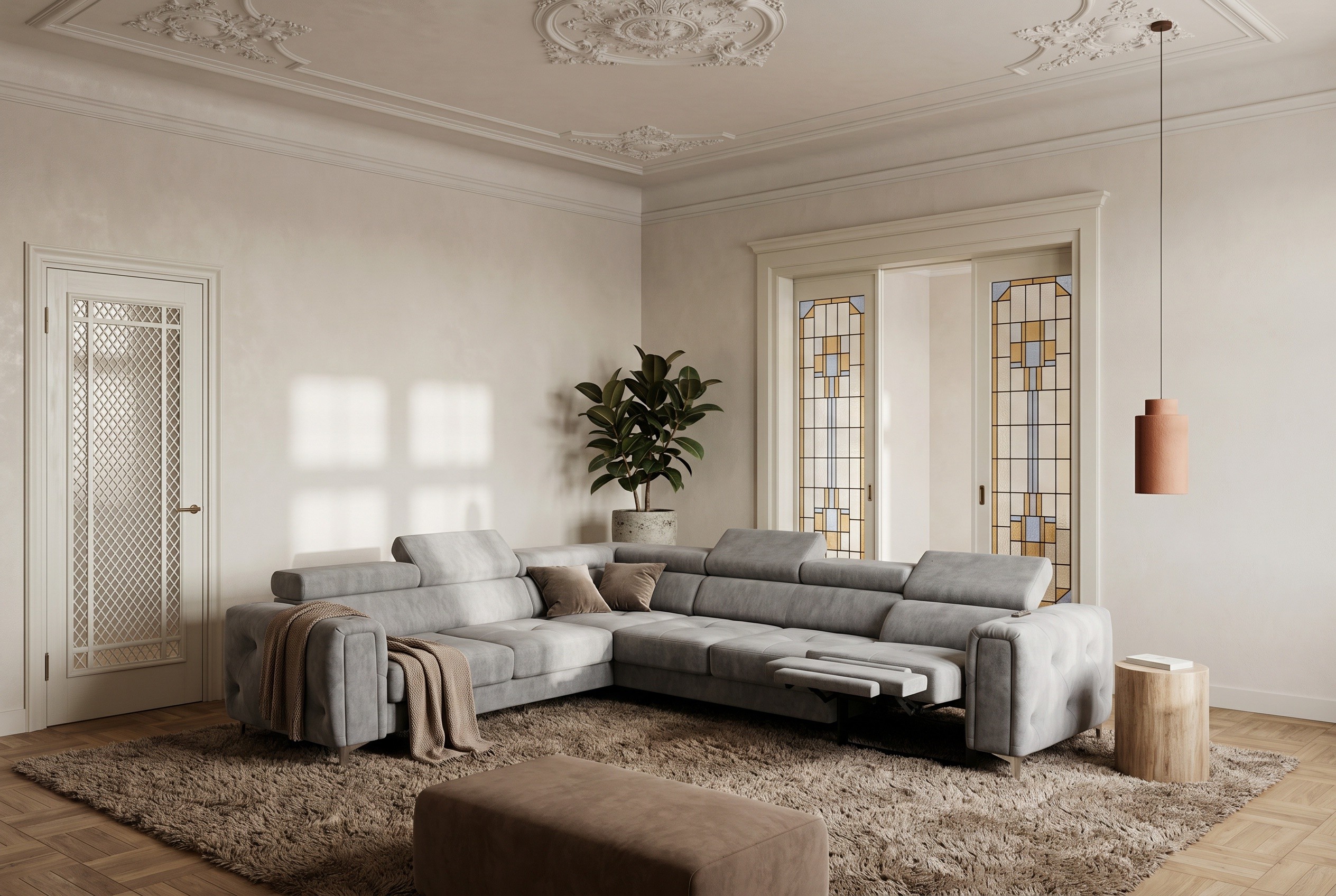 Ecksofa Orion I Relax Terra 88 Grau